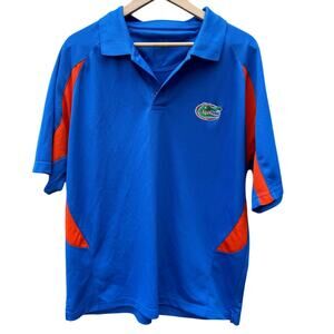 Florida Gators NCAA Blue Orange embroidered Polo Shirt Size Large